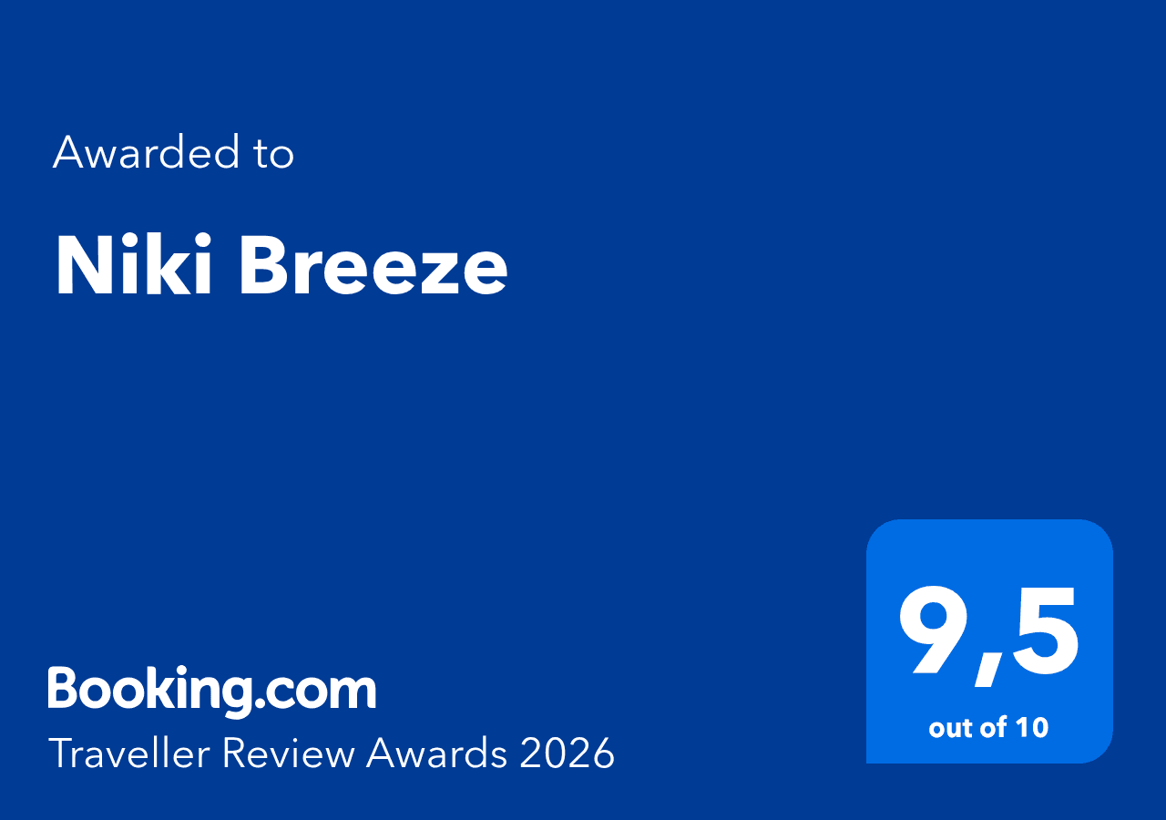 Βραβείο Booking.com Traveller Review Awards 2026 για το Niki Breeze, 9,5 στα 10