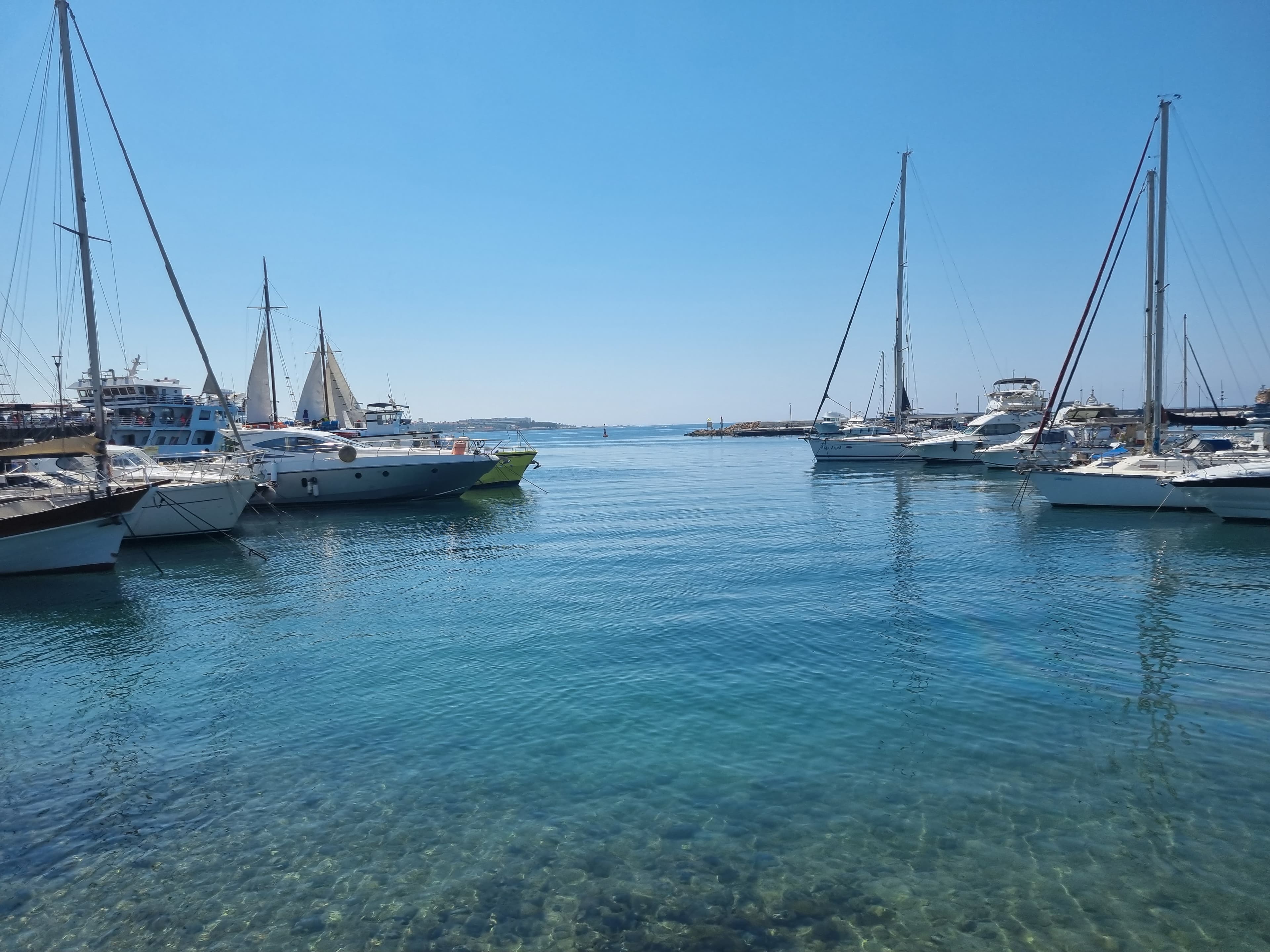 Boats in Paphos harbour