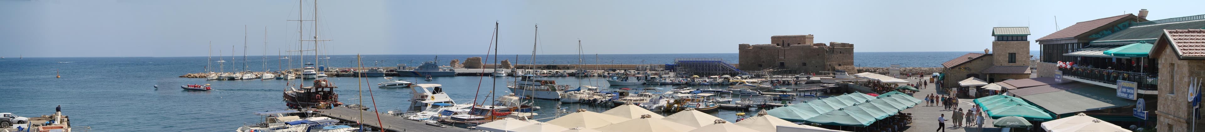 Panoramic view of the harbour